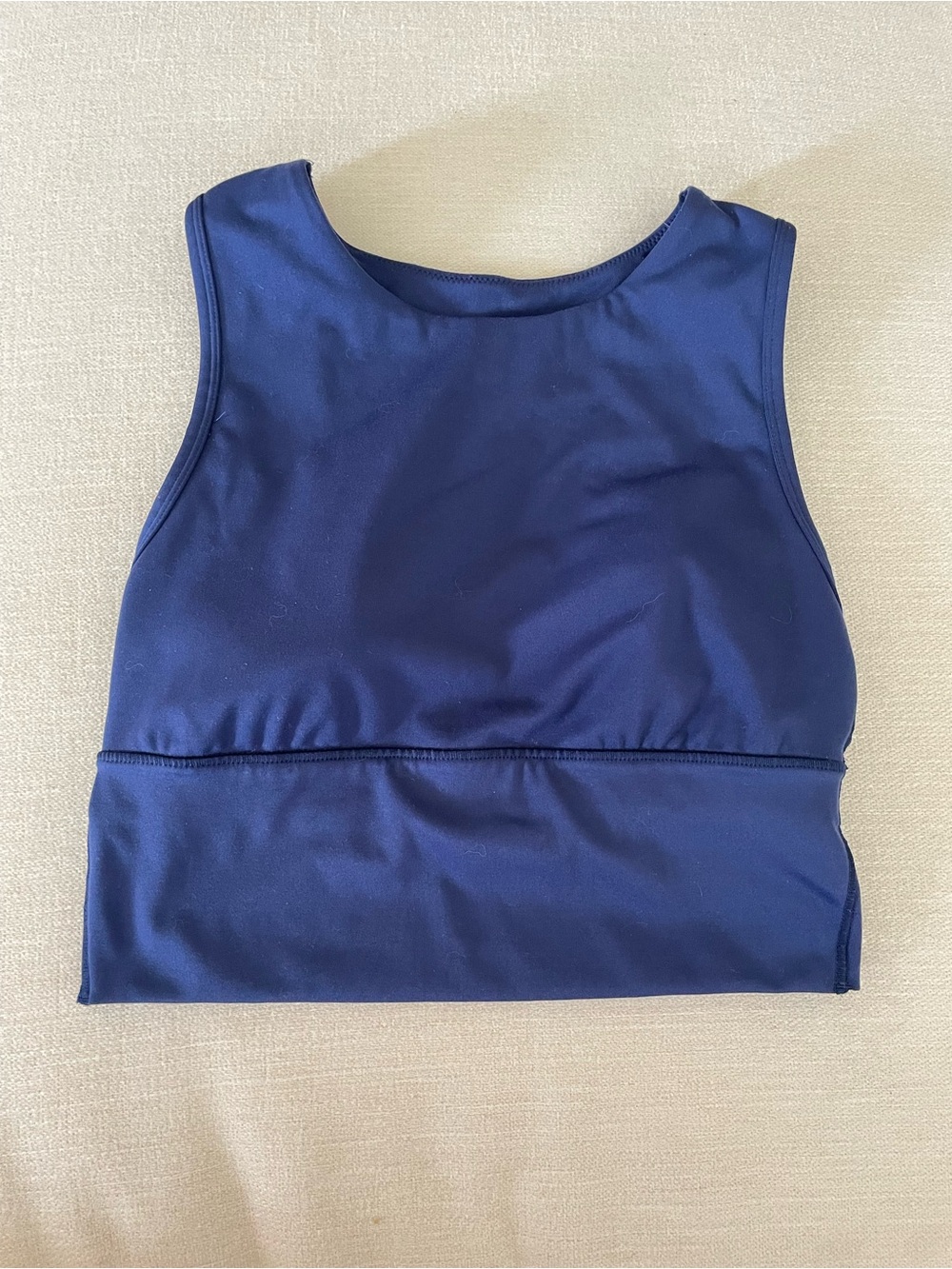 Navy Blue High Neck Sports Bra